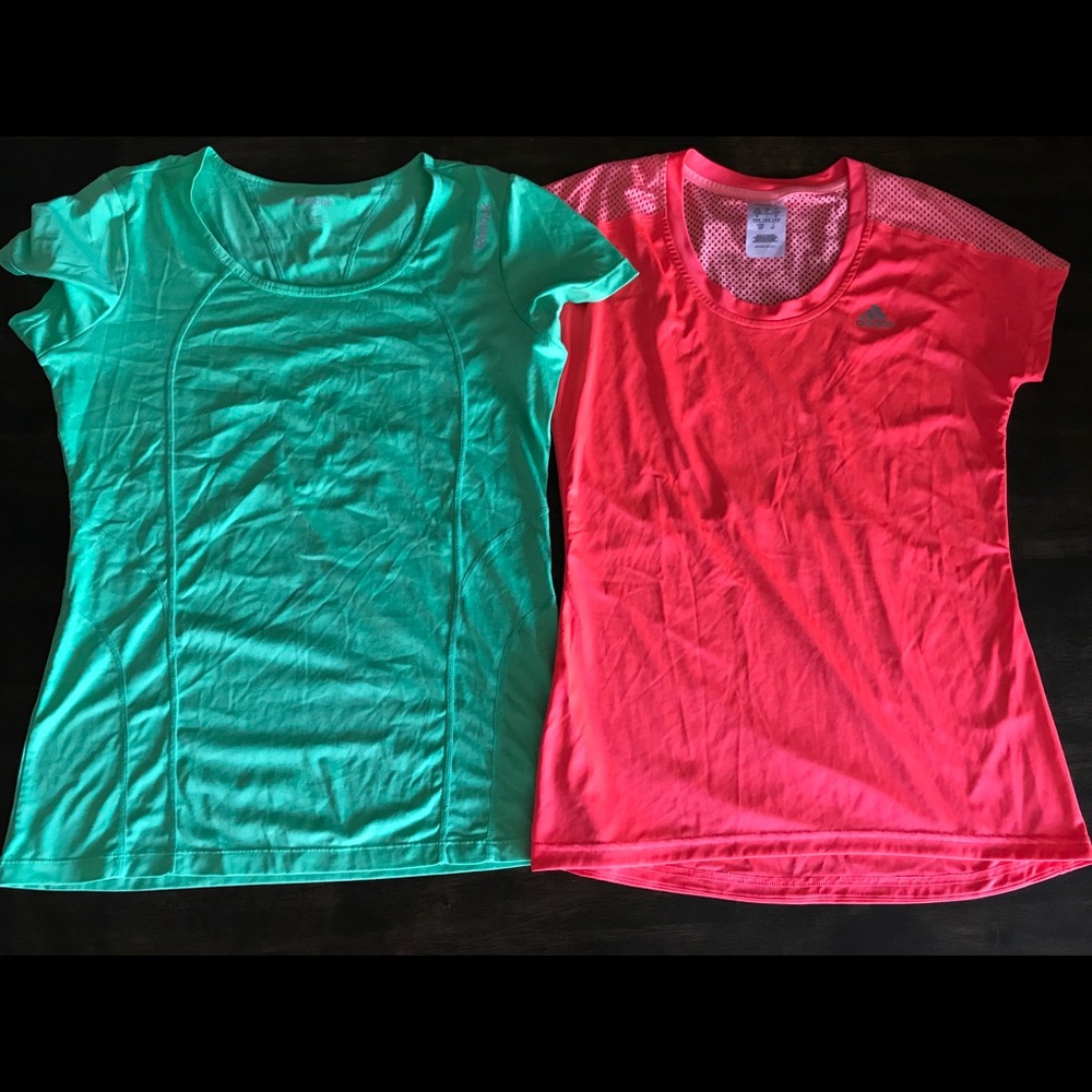 Lot of two workout tops (Adidas and Reebok)